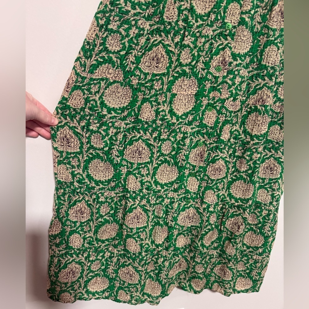 BA&SH Plume Floral Printed Midi Dress Size Small 4 Boho Chic Romantic Feminine - Picture 7 of 11